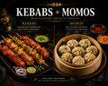 Kebabs + Momos