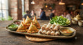 Samosas + Spring Rolls