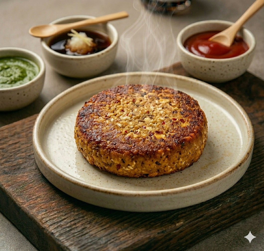 Paneer burger patty